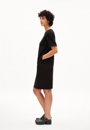 ARMEDANGELS MAAILANA Jersey Dress Regular Fit made of LENZING™ ECOVERO™ Mix Noir | 7346258-CT