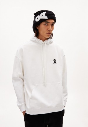 ARMEDANGELS MAALI ICONIC CAPSULE Heavyweight Sweathoodie Relaxed Fit made of Organic Cotton Mix Blanche | 0142975-BT