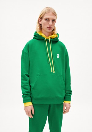 ARMEDANGELS MAALI ICONIC CAPSULE Heavyweight Sweathoodie Relaxed Fit made of Organic Cotton Mix Vert | 4198623-QN