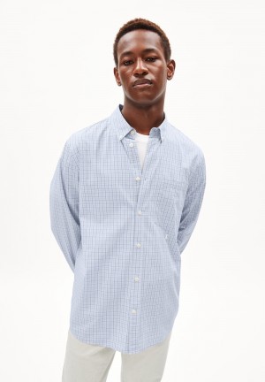 ARMEDANGELS MAARCES Shirt Relaxed Fit made of Organic Cotton Bleu | 9712463-QU