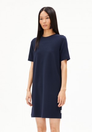 ARMEDANGELS MAARILIANA Jersey Dress Regular Fit made of LENZING™ ECOVERO™ Viscose Mix Night Sky | 7196542-AQ