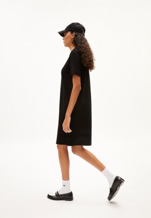 ARMEDANGELS MAARILIANA Jersey Dress Regular Fit made of LENZING™ ECOVERO™ Viscose Mix Noir | 6453271-FC