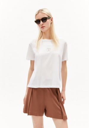 ARMEDANGELS MAARLA Å EMBRO T-Shirt Relaxed Fit made of Organic Cotton Blanche | 1849536-UC
