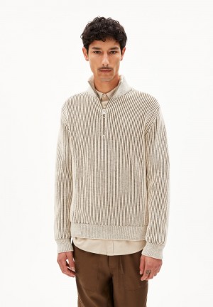 ARMEDANGELS MAATEY Sweater Regular Fit made of Organic Cotton Oatmilk-dried Moss | 2907431-FP