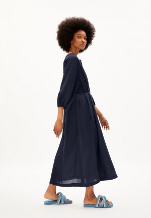 ARMEDANGELS MADITHAA Woven Dress Oversized Fit made of TENCEL™ Lyocell Night Sky | 8614572-FK
