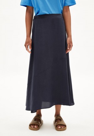 ARMEDANGELS MAGAALI Woven Skirt Regular Fit made of TENCEL™ Lyocell Night Sky | 9513074-IE