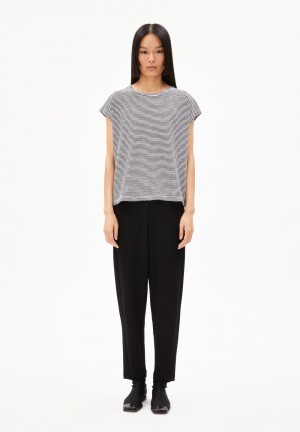 ARMEDANGELS MAGDAALENA Jersey Pants made of LENZING™ ECOVERO™ Mix Noir | 1825473-ZJ