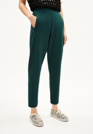 ARMEDANGELS MAGDAALENA Jersey Pants made of LENZING™ ECOVERO™ Mix Teal Stone | 1962748-KG