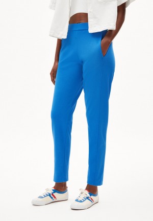 ARMEDANGELS MAGDAALENA Jersey Pants made of LENZING™ ECOVERO™ Mix Bleu | 9175862-DP