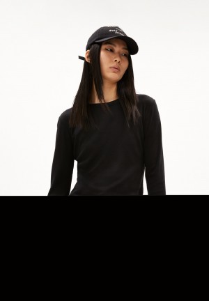 ARMEDANGELS MAIAA LUANNAA Longsleeve Slim Fit made of Organic Wool Mix Noir | 5679082-MZ