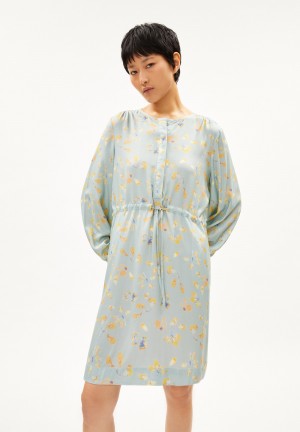 ARMEDANGELS MALVINAA SMALL THERMAL Woven Dress Relaxed Fit made of LENZING™ ECOVERO™ Viscose Vert | 2687934-HO