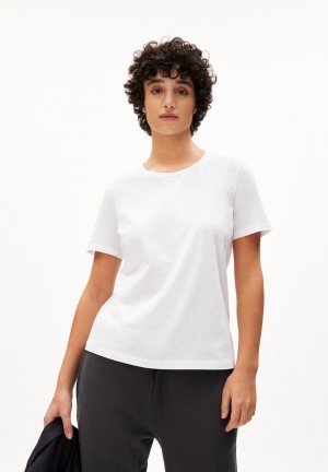 ARMEDANGELS MARAA LANAA T-Shirt Regular Fit made of Organic Cotton Blanche | 0145927-LY