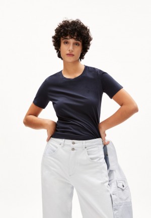 ARMEDANGELS MARAA LANAA T-Shirt Regular Fit made of Organic Cotton Night Sky | 6253897-UR