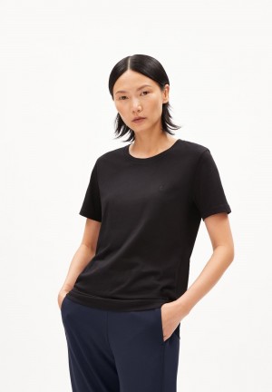 ARMEDANGELS MARAA LANAA T-Shirt Regular Fit made of Organic Cotton Noir | 4690218-OD