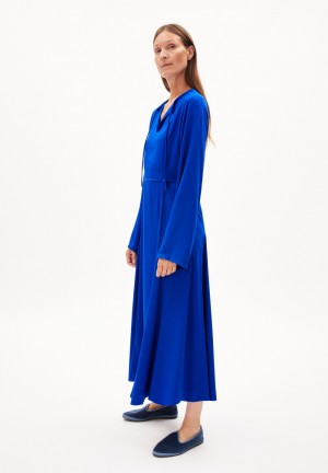 ARMEDANGELS MARIOLAANA Woven Dress Regular Fit made of LENZING™ ECOVERO™ Viscose Bleu | 7826094-DA