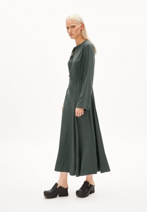 ARMEDANGELS MARIOLAANA Woven Dress Regular Fit made of LENZING™ ECOVERO™ Viscose Space Steel | 4102579-SI