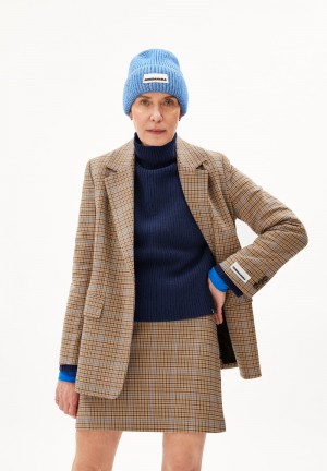 ARMEDANGELS MIKAALA PATTERN Blazer Relaxed Fit made of Organic Cotton Mix Dry Bark | 7451063-AP
