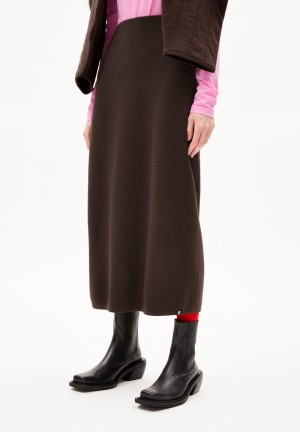 ARMEDANGELS MILANAAS Knit Skirt Slim Fit made of TENCEL™ Lyocell Mix Noir | 0286473-KN