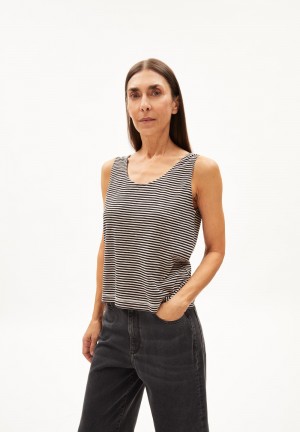 ARMEDANGELS MINAAMI LITA Top Relaxed Fit made of Organic Cotton Black-light Desert | 6759123-EB