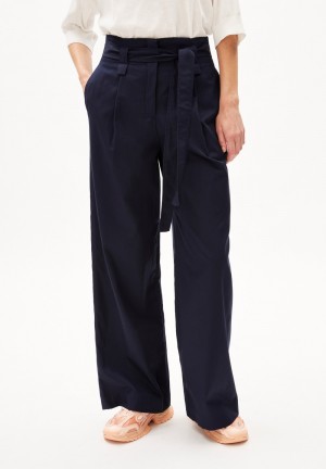 ARMEDANGELS MORENAAJA Woven Pants made of Organic Cotton Night Sky | 8621039-LJ