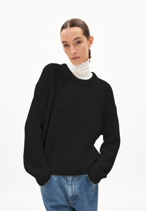 ARMEDANGELS NAARUKO Sweater Loose Fit made of Organic Wool Mix Noir | 9753418-AS