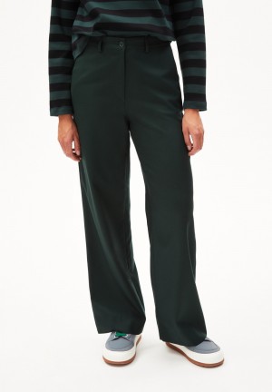 ARMEDANGELS NAGISAA Pants Regular Fit made of Organic Cotton Mix Noir | 2769813-QY