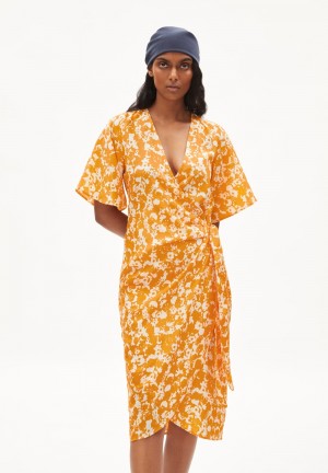 ARMEDANGELS NATAALE MANGORANGE Woven Dress Regular Fit made of TENCEL™ Lyocell Mangorange | 6918723-SW