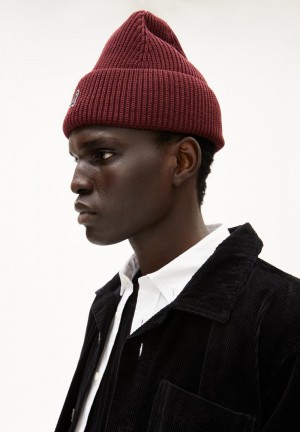 ARMEDANGELS NILDAAO ICONIC Beanie made of Organic Cotton Cranberry Juice | 7130268-EX