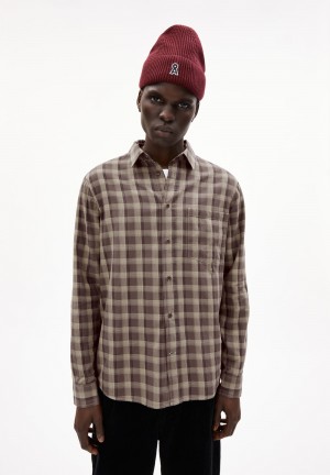ARMEDANGELS NOAAMOS Shirt Relaxed Fit made of Organic Cotton Iron Cast-sand Stone | 5372069-NC