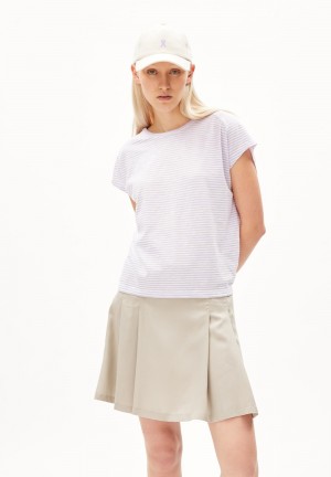 ARMEDANGELS ONELIAA LOVELY STRIPES T-Shirt Loose Fit made of Organic Cotton Lavande | 9072816-BP