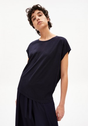 ARMEDANGELS ONELIAA T-Shirt Loose Fit made of Organic Cotton Night Sky | 9852613-VN