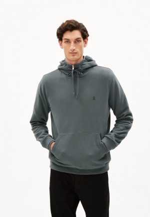 ARMEDANGELS PAARLO COMFORT Sweathoodie Regular Fit made of Organic Cotton Mix Space Steel | 3218056-FE