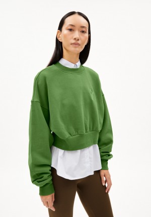 ARMEDANGELS PHILIAA Sweatshirt Oversized Fit made of Organic Cotton Vert | 1574920-GQ