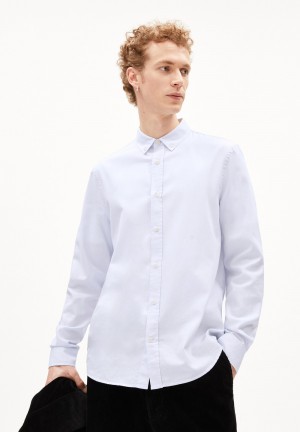 ARMEDANGELS QUAASA Shirt Regular Fit made of Organic Cotton Morning Sky | 5648903-PL