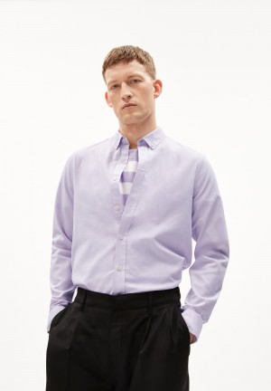 ARMEDANGELS QUAASA Shirt Regular Fit made of Organic Cotton Lavande Noir | 6857391-NA