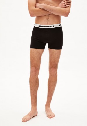 ARMEDANGELS RYAANO Boxer made of Organic Cotton Mix Noir | 6379018-LG
