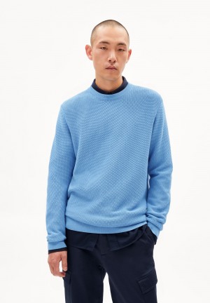 ARMEDANGELS SAALO Sweater Regular Fit made of Organic Cotton Bleu | 5186973-DP