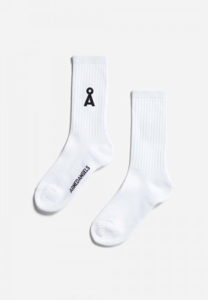 ARMEDANGELS SAAMUS BOLD Socks made of Organic Cotton Mix Blanche | 4530921-TR