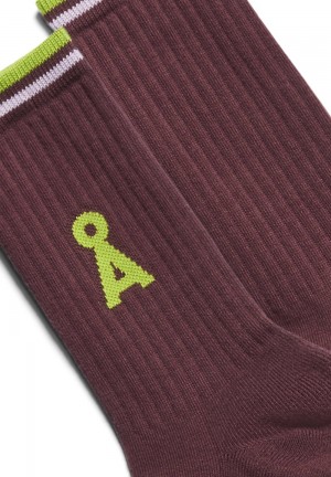 ARMEDANGELS SAAMUS STRIPES Socks made of Organic Cotton Mix Fudge | 6854723-UP