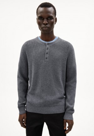 ARMEDANGELS SAANTIAGO Sweater Regular Fit made of Organic Merino Wool Mix Grise | 6271809-GZ