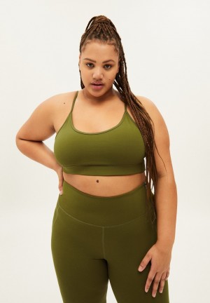ARMEDANGELS SAATYA Activewear Bra made of Polyamide Mix (recycled) Avocado | 6748023-UX