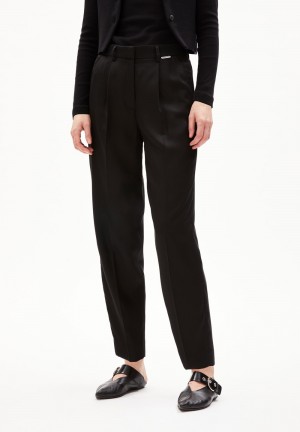 ARMEDANGELS SANDRINAA TAPERED Woven Pants made of TENCEL™ x REFIBRA™ Lyocell Noir | 3457089-LI