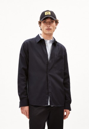 ARMEDANGELS SKJORTAAS Shirt Relaxed Fit made of TENCEL™ Lyocell Mix Night Sky | 0174935-YN
