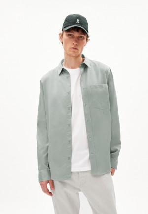 ARMEDANGELS SKJORTAAS Shirt Relaxed Fit made of TENCEL™ Lyocell Mix Morning Dew | 6502471-JL