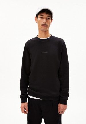 ARMEDANGELS SNAADE STONGE Sweatshirt Regular Fit made of Organic Cotton Mix Noir | 5130489-UO