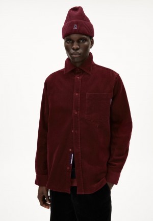 ARMEDANGELS SOMAAN Overshirt Regular Fit made of Organic Cotton Mix Cranberry Juice | 0698735-UL
