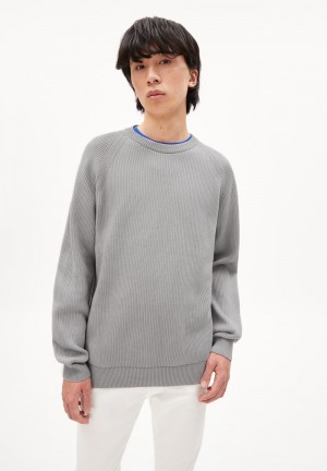 ARMEDANGELS SVETAA STRUCTURE Sweater Regular Fit made of Organic Cotton Stonehege | 1285374-DB