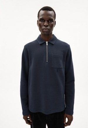 ARMEDANGELS TAARMO COMFORT Sweatshirt Regular Fit made of Organic Cotton Mix Night Sky | 0589321-JX