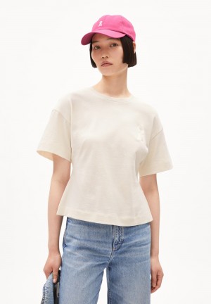 ARMEDANGELS TABALANAA Heavyweight T-Shirt Slim Fit made of Organic Cotton Mix Undyed | 8739452-ZM