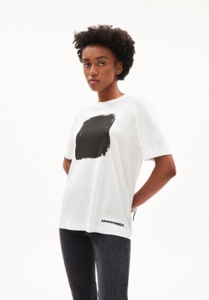 ARMEDANGELS TARAA KINDERVEREIN T-shirt loose fit made with organic cotton Blanche | 6987140-VM